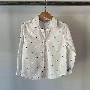 Boboli Cotton Printed Oxford Shirt